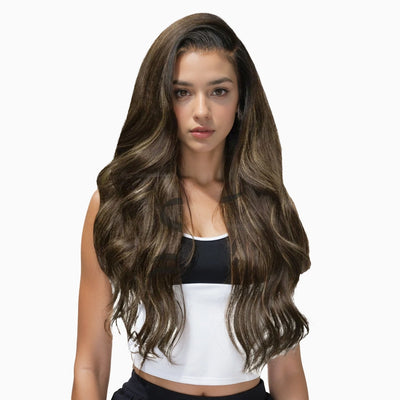 Rima: 100% Remy Mongolian Hair Wig with Highlights – Glueless Swiss Lace Design