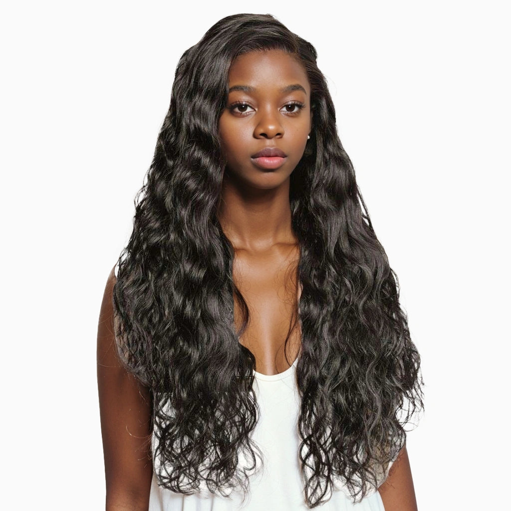 Zeina Wig: 100% Mongolian Natural Wavy Hair with Glueless Lace Front